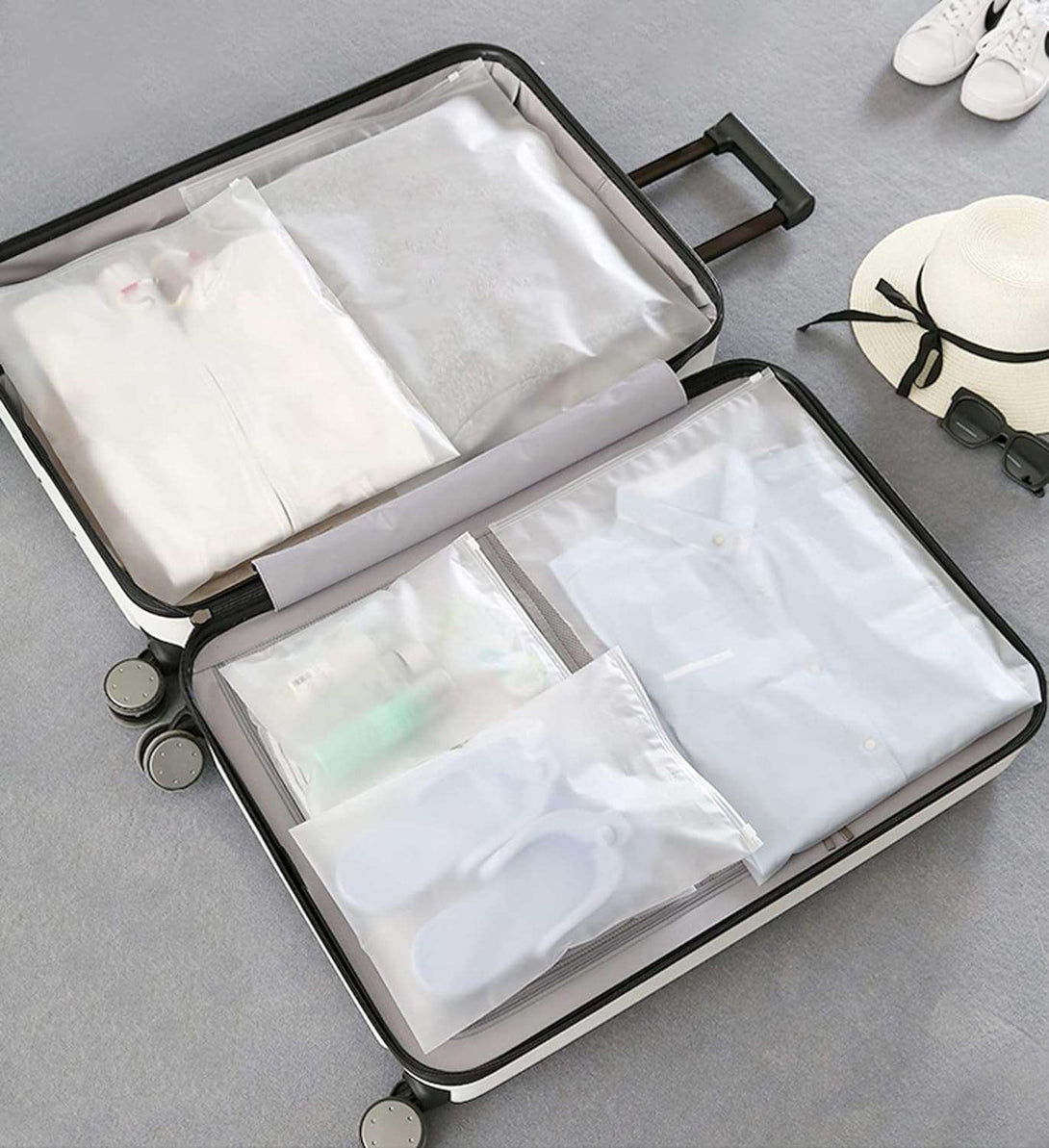 Transparent Frosted Zipper Bag